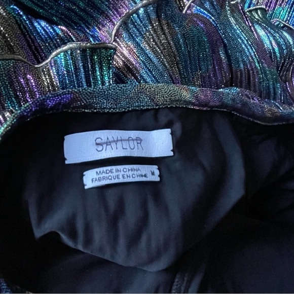 New! Set! Saylor x free people Gianna Top and Skirt metallic 18658 - Picture 15 of 16